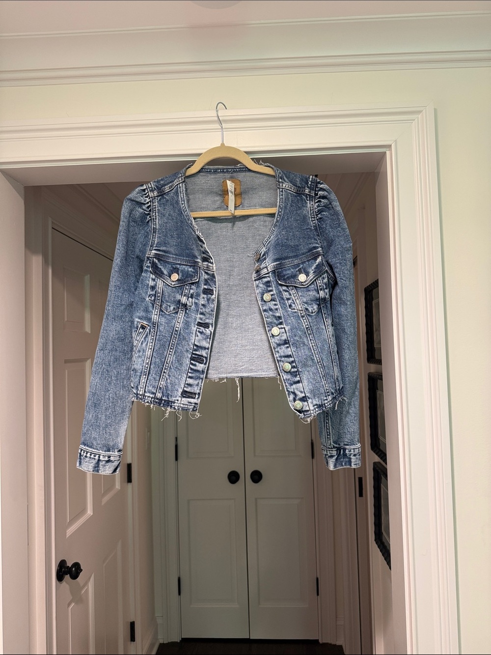 Distressed Blue Denim Jacket - Women